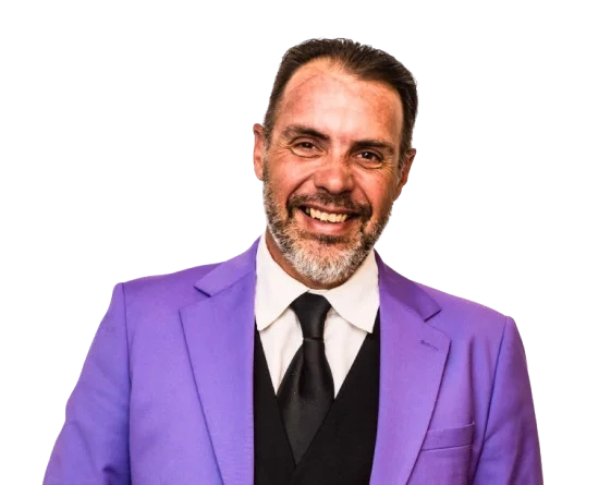 Derek Young Ward 10 - Campaign Policies Updated: Protect Sudbury 6 - The Time is Now Promotional headshot of Derek Young Ward 10 Candidate, wearing a purple suit and smiling for his 2026 Sudbury municipal election campaign.